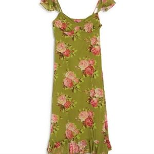 BETSEY JOHNSON Bountiful Bouquet Crnkle Chiffon Dress size medium